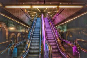 subway, traffic, architecture, underground, cologne, escalator